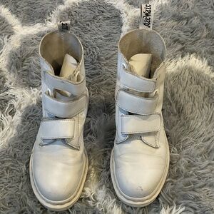 White Velcro Dr Martens